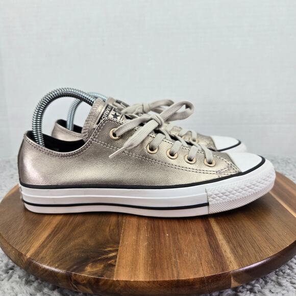 Converse CTAS Chuck All Star Low Ox Metallic Gray Y2K Casual Sneakers Womens 7 - Picture 3 of 12